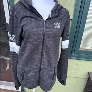 PINK Victoria's Secret Black Zip-Up Hoodie